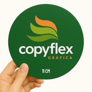 Adesivo vinil personalizado vinil 11cm 4x0  brilho 