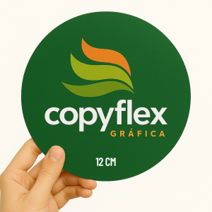 Adesivo vinil personalizado vinil 12cm 4x0  brilho 