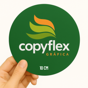 Adesivo vinil personalizado vinil 10cm 4x0  brilho 