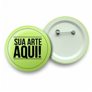 Bottons Personalizados Latão com alfinete 5cm de diâmetro Colorido Película plástica Prensado 