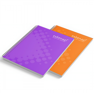 Cadernos Personalizados (CAPA EM PAPEL COUCHÉ)  15CM X 21  LAMINAÇÃO BRILHO ENCADERNAÇÃO WIRE 80 FOLHAS PAUTADAS