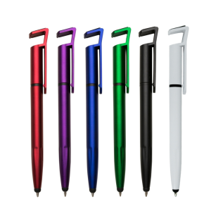Caneta Plástica Touch  com Suporte Para Celular      