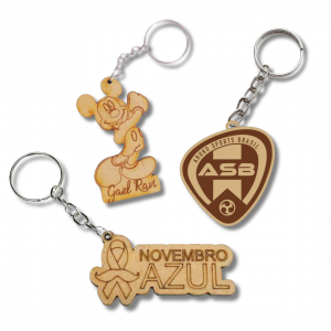 Chaveiro MDF MDF Qualquer Formato Gravação a laser   *Mínimo 30 peças* *Com caixinha*