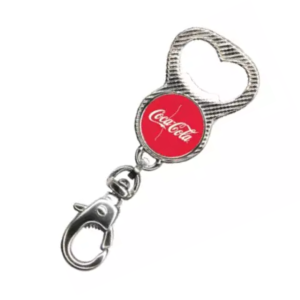 chaveiro metal com abridor Metálico  Adesivo resinado   