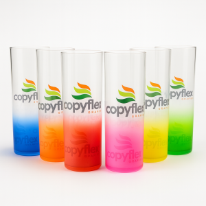 COPOS LONG DRINK DEGRADE Acrílico capacidade - 350ml IPRESSÃO 1 COR   