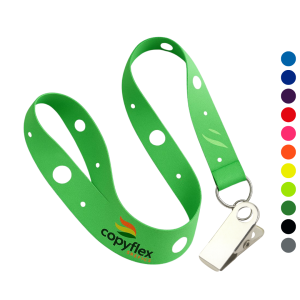 CORDÃO PARA CRACHÁ PERSONALIZADO  39x2CM 4x4 (Colorido Frente e Verso)   Clip Jacaré