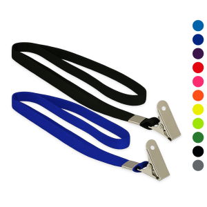 CORDÃO PARA CRACHÁ simples  1,5x40cm    Clip Jacaré