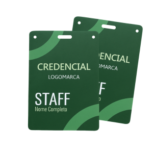 CRACHÁ CREDENCIAL PARA EVENTO (Só frente) PVC 10x14cm    