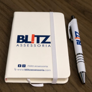Kit 006 CANETA PERSONALIZADA + MOLESKINE P     