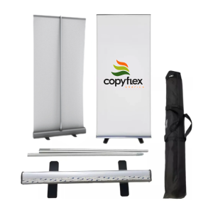 Porta Banner Roll-Up + Banner Lona Front 380g 80 x 200cm - Arte | 79 x 199cm - Final 4x0   