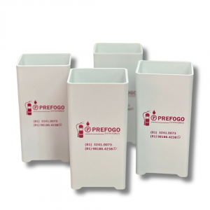 Porta Lápis Retangular Branco  10cmx6cm IMPRESSÃO 01 LADO + 01 COR - SERIGRAFIA   CONSULTAR NOSSO VENDEDORES PELO ZAP PARA IMPRESSÃO COLOR