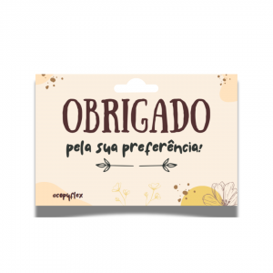 Solapa Pequeno Couché 250g 9.1x9.9cm Arte (8.8X9.75cm Final) 4x0 (Frente Color x Verso em branco) Verniz Total Frente Corte reto 
