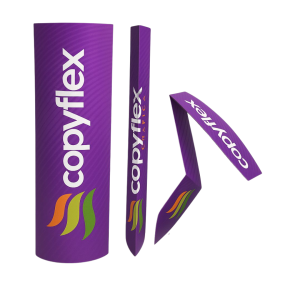 Totem Eliptico Dobrável GRANDE Duplex Alta Rigidez 350g 144x180cm Arte (72X180cm fechado 4x0  Corte e Vinco + Colagem 