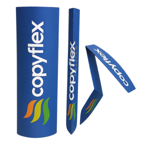 Totem Eliptico Dobrável PEQUENO Duplex Alta Rigidez 350g 100x147cm Arte (50X147cm fechado) 4x0  Corte e Vinco + Colagem 