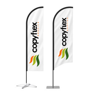 WIND BANNER/BIGFLAG GRANDE  Tamanho Final (Hastes, Base e Bandeira) 3,00x60cm    Tamanho Bandeira 2,50x60cm